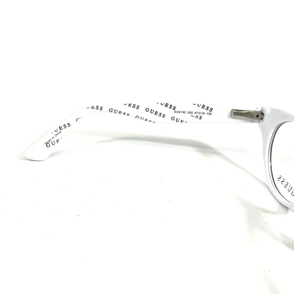 Guess Eyeglasses Frames GU9192 005 Black White Round Cat Eye Full Rim 47-16-130